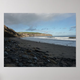 Póster Cena da praia de Whitby