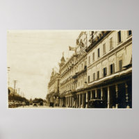 Cena da Rua Antique de Havana, na década de 1920