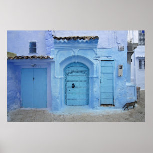 Poster Cena da rua, Chefchaouen (Marrocos)
