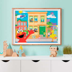 Poster Cena da rua Elmo Sesame