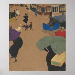 Póster Cena da rua em Paris