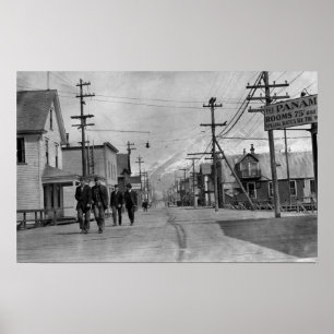 Póster Cena da rua em Valdez, fotografia de Alaska