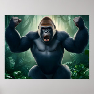 Poster Cena da Selva Intensa: Gorila Irritada do Rei Kong