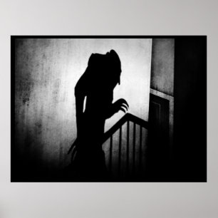 Poster Cena da sombra de Nosferatu do vintage