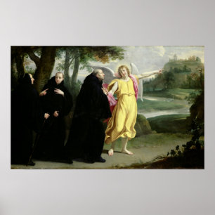 Póster Cena da vida de St. Benedict
