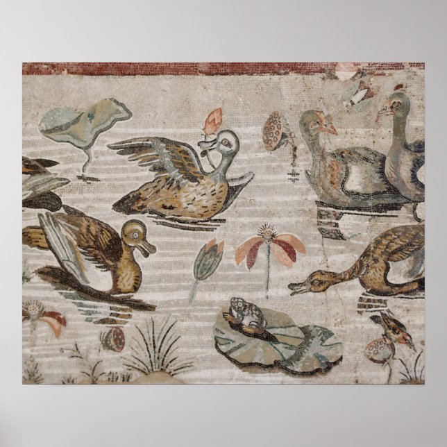 Poster Cena de aves no Nilo, Casa de Faun (Frente)