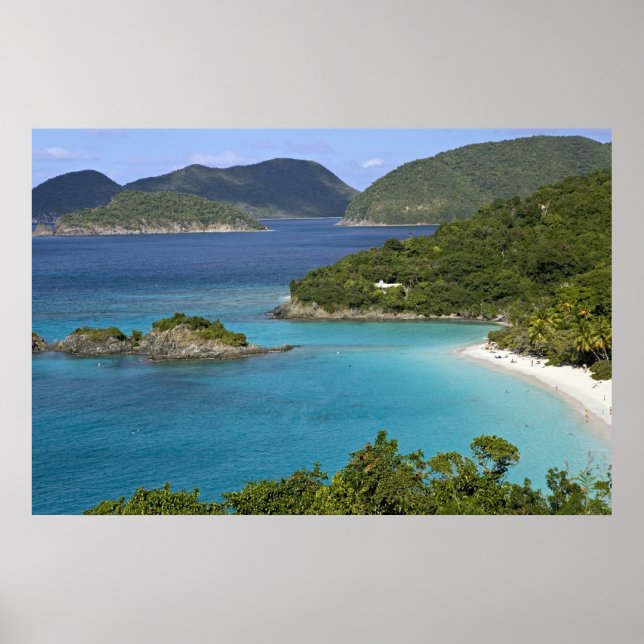 Póster Cena de Caneel Bay de uma estrada na Rua. (Frente)