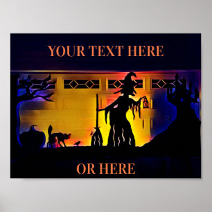 Poster Cena de Dia das Bruxas Spooky