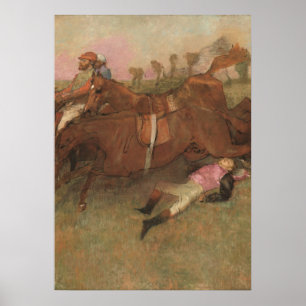 Póster Cena de Edgar Degas da corrida de obstáculos