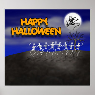 Poster Cena de Festa de Halloween