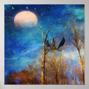 Poster Cena de Floresta Whimsical