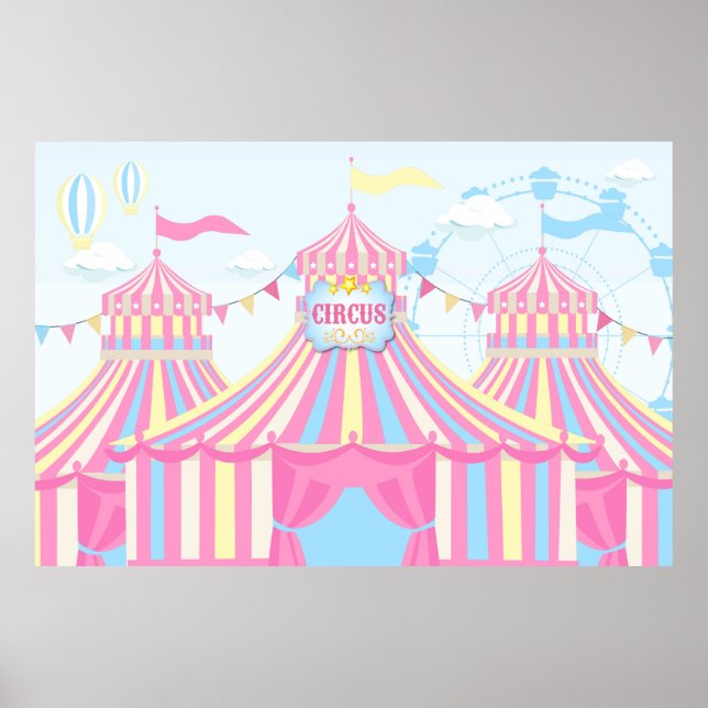 Poster Cena de fundo para aniversário de carnaval, Faixa  (Frente)