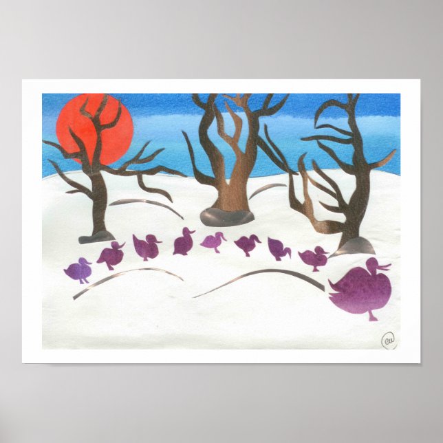 Póster Cena de inverno de Ganhos de Pato (Frente)