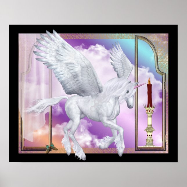 Poster Cena de Janela do Pegasus Unicorn (Frente)