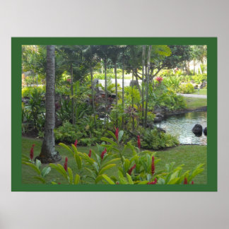 Poster Cena de Jardim Tropical