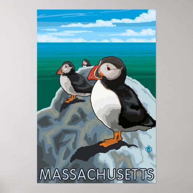 Poster Cena de MassachusettsPuffins (Frente)
