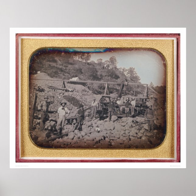 Póster Cena de mineração em Riverbed... (40069) (Frente)