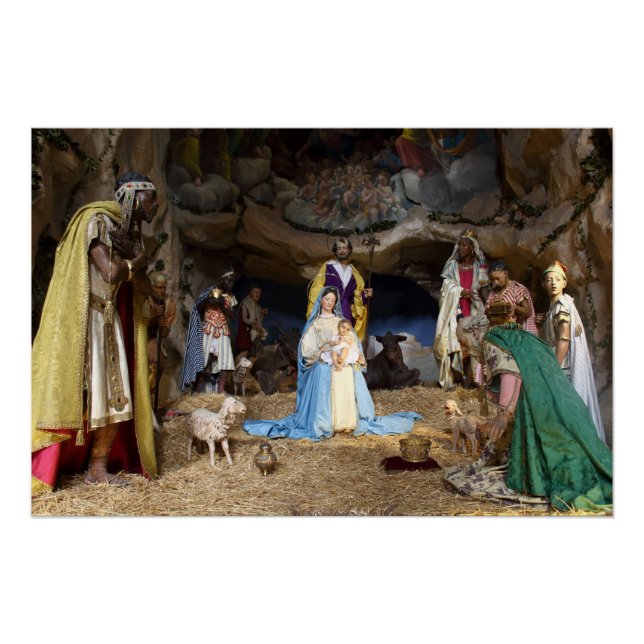 Póster Cena de Natal Antiquada (Frente)