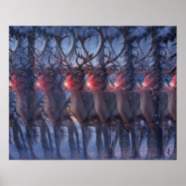 Poster Cena de Natal com Rudi Rena 3D Estereograma