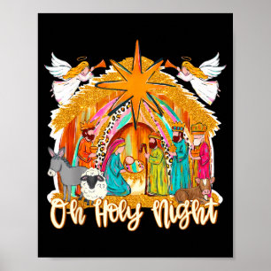 Poster Cena de Natal Cristã Oh Noite Santa R