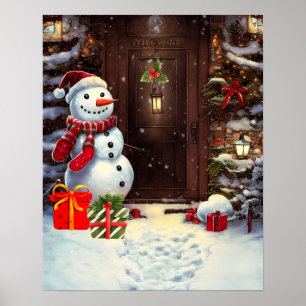 Poster Cena de Natal de Snowman