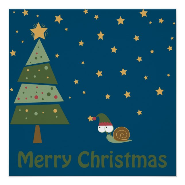 Póster Cena de Natal Elf Snail (Frente)