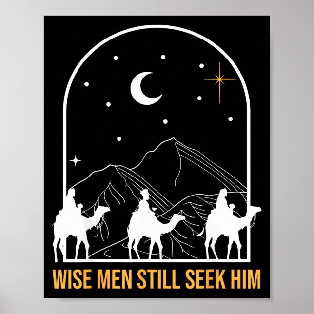 Poster Cena de Natal Os Magos Ainda O Buscam Cristã C (Frente)