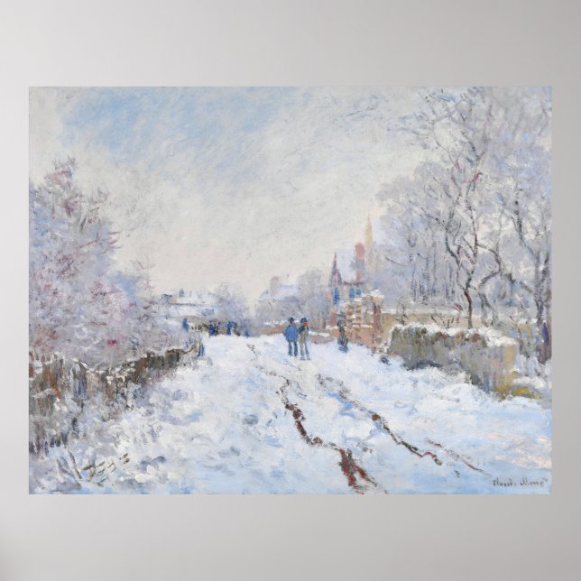 Poster Cena de neve de Monet em Argenteuil (Frente)