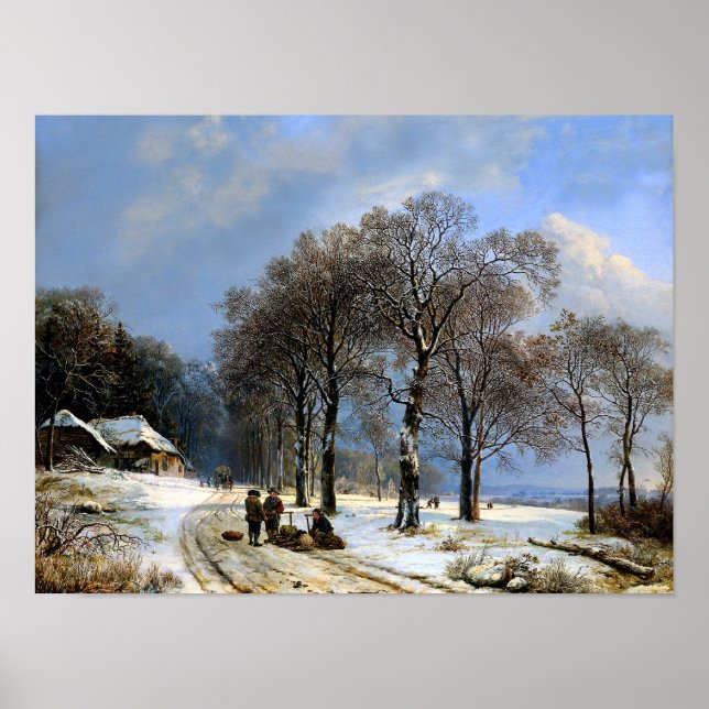 Poster Cena de neve do inverno (Frente)