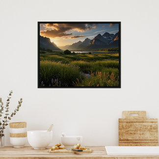 Poster Cena de Paisagem da Natureza Serena