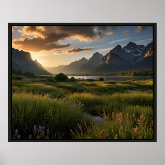 Poster Cena de Paisagem da Natureza Serena
