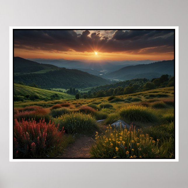 Poster Cena de Paisagem Serene Nature (Frente)