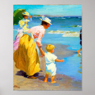 Poster Cena de praia de Edward Henry Potthast