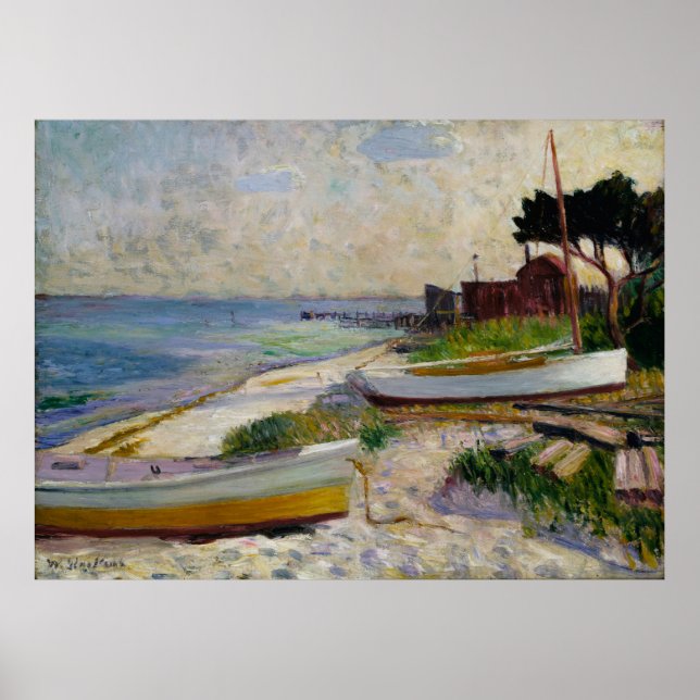 Poster Cena de Praia de Glackens (Frente)