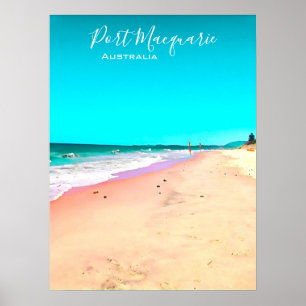 Poster Cena de praia de Port Macquarie, Austrália