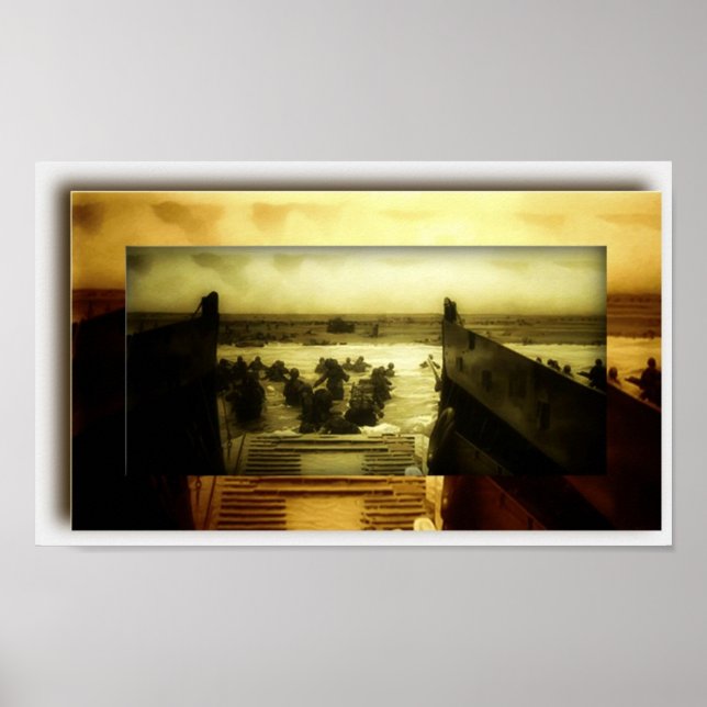 Póster Cena de Praia do Dia D (Frente)