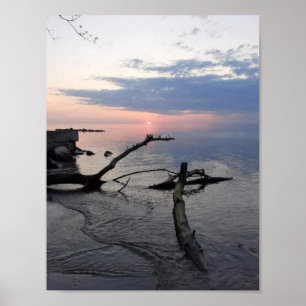Poster Cena de praia pacífica