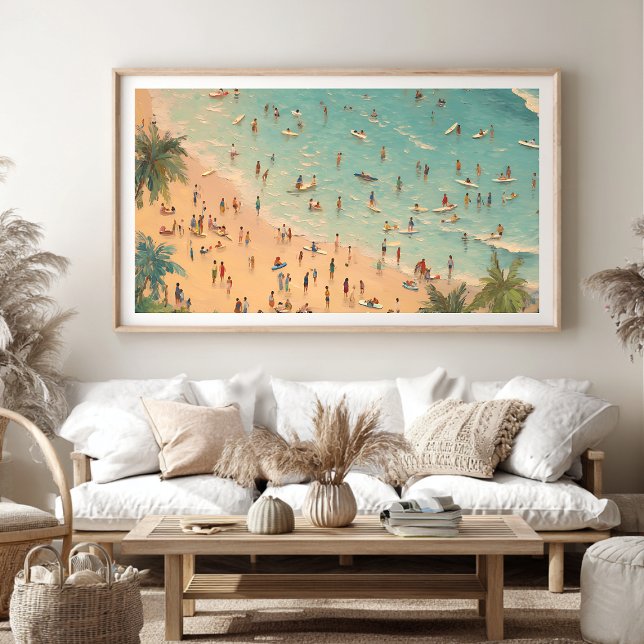 Póster Cena de praia tropical | Verão Costeiro (Criador carregado)