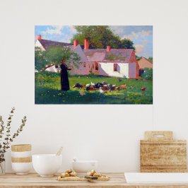 Poster Cena de Quintal Winslow Homer 1872