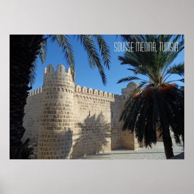 Poster Cena de rua da antiga cidade de Sousse Medina Tuní (Frente)