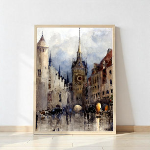 Poster Cena de rua em Munique, Ross Turner