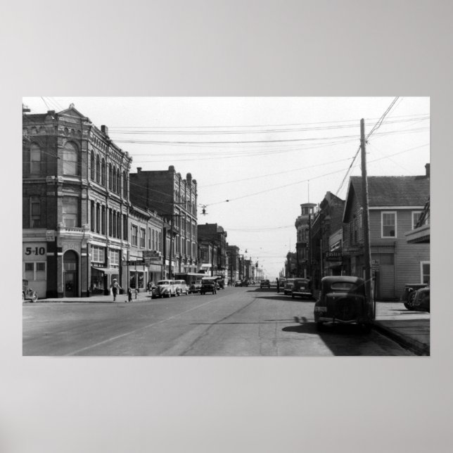 Póster Cena de Rua em Port Townsend, Fotografia WA (Frente)