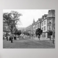 Cena de rua Vintage, Colwyn Bay, 1905 Wales