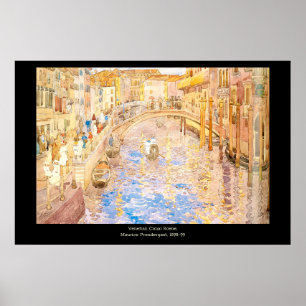 Poster Cena do Canal Veneziano de Maurice Prendergast
