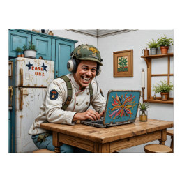 Póster Cena do Caos de Bordados