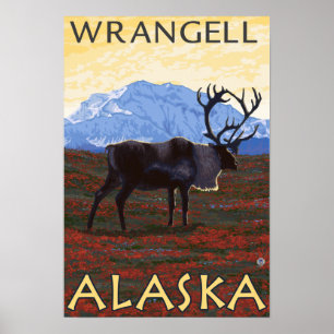 Póster Cena do caribu - Wrangell, Alaska