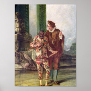 Póster Cena do dell'Arte de Commedia