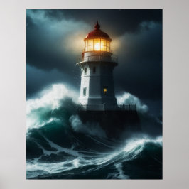 Poster Cena do Farol de Tempestade