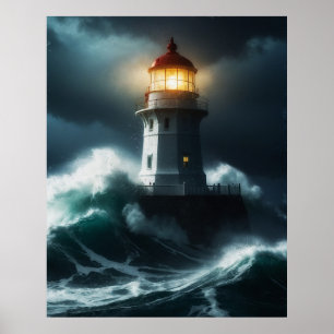 Poster Cena do Farol de Tempestade