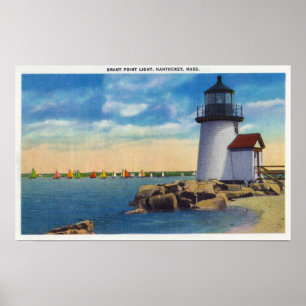 Poster Cena do farol do ponto de Brant
